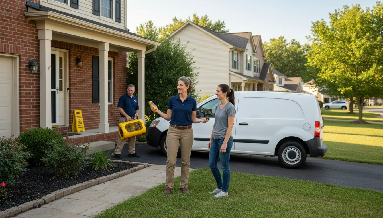 Residential water damage restoration in Yoder, WY